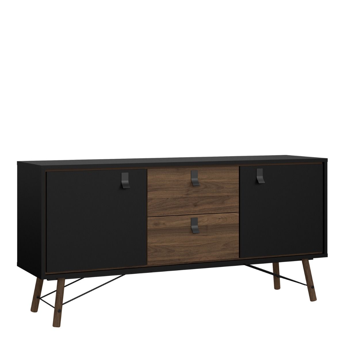 Ry Sideboard 2 doors + 2 drawers Matt Black Walnut