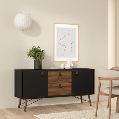 Ry Sideboard 2 doors + 2 drawers Matt Black Walnut