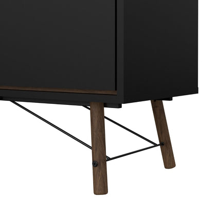 Ry Sideboard 2 doors + 2 drawers Matt Black Walnut