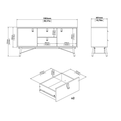 Ry Sideboard 2 doors + 2 drawers Matt White