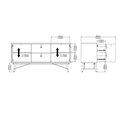 Ry Sideboard 2 doors + 2 drawers Matt White