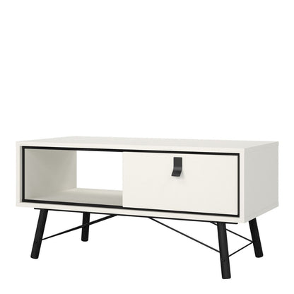 Ry Coffee table with 1 drawer Matt White