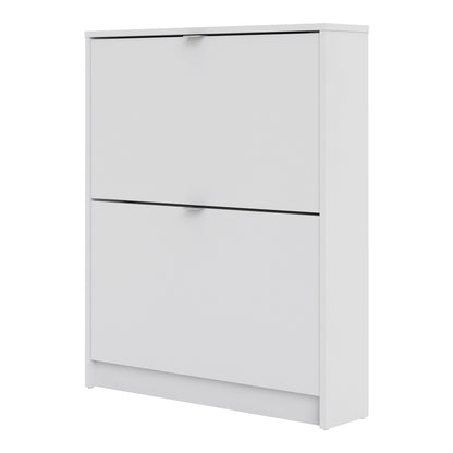 Shoes Shoe cabinet  w. 2 tilting doors and 1 layer in White