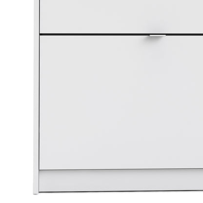 Shoes Shoe cabinet  w. 2 tilting doors and 1 layer in White