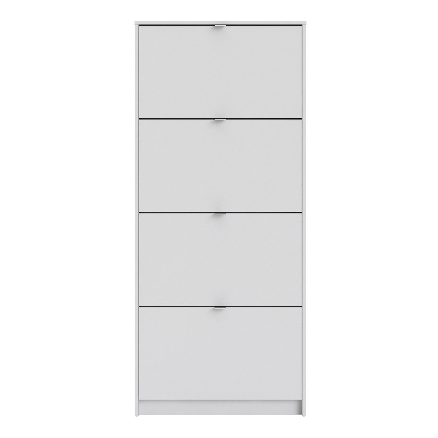 Shoes Shoe cabinet w. 4 tilting doors and 1 layer in White