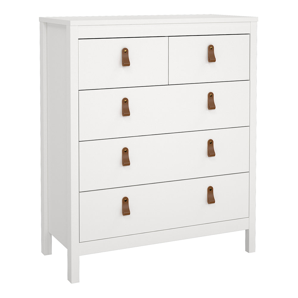 Barcelona 3 Piece Bundle, Bedside, Chest and 3 Door Wardrobe in White