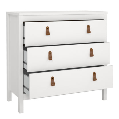 Barcelona Chest 3 drawers in White