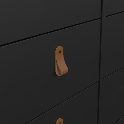 Barcelona Double dresser 4+4 drawers in Matt Black