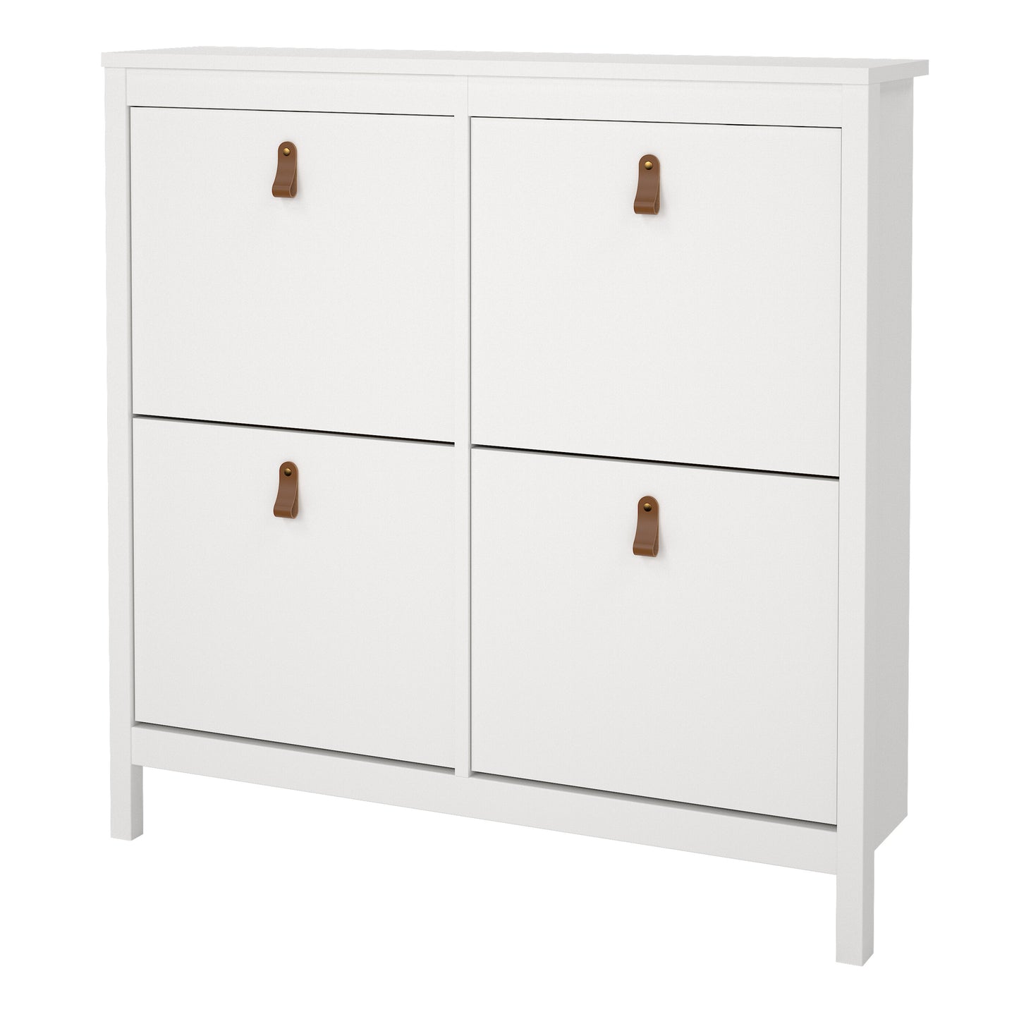 Barcelona Shoe cabinet 4 compartments in White