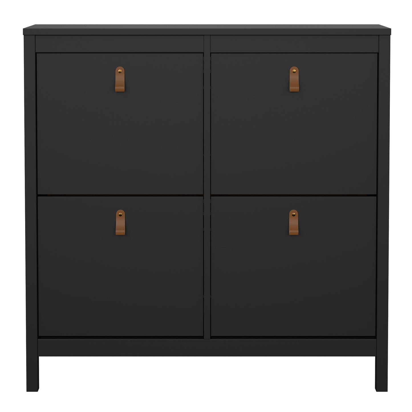 Barcelona Shoe cabinet 4 compartments in Matt Black