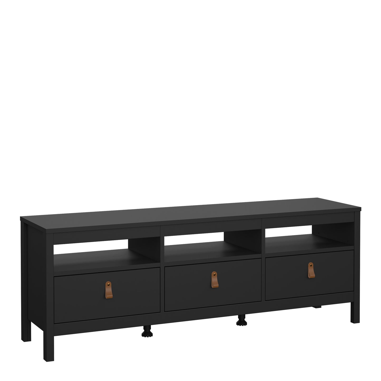 Barcelona Tv-unit 3 drawers in Matt Black