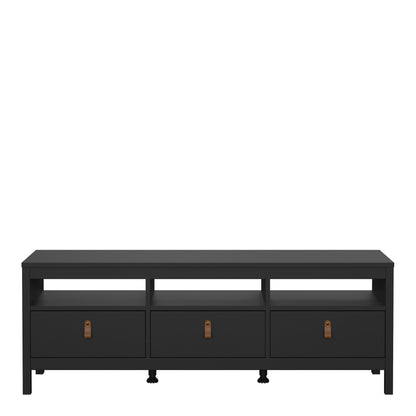 Barcelona Tv-unit 3 drawers in Matt Black