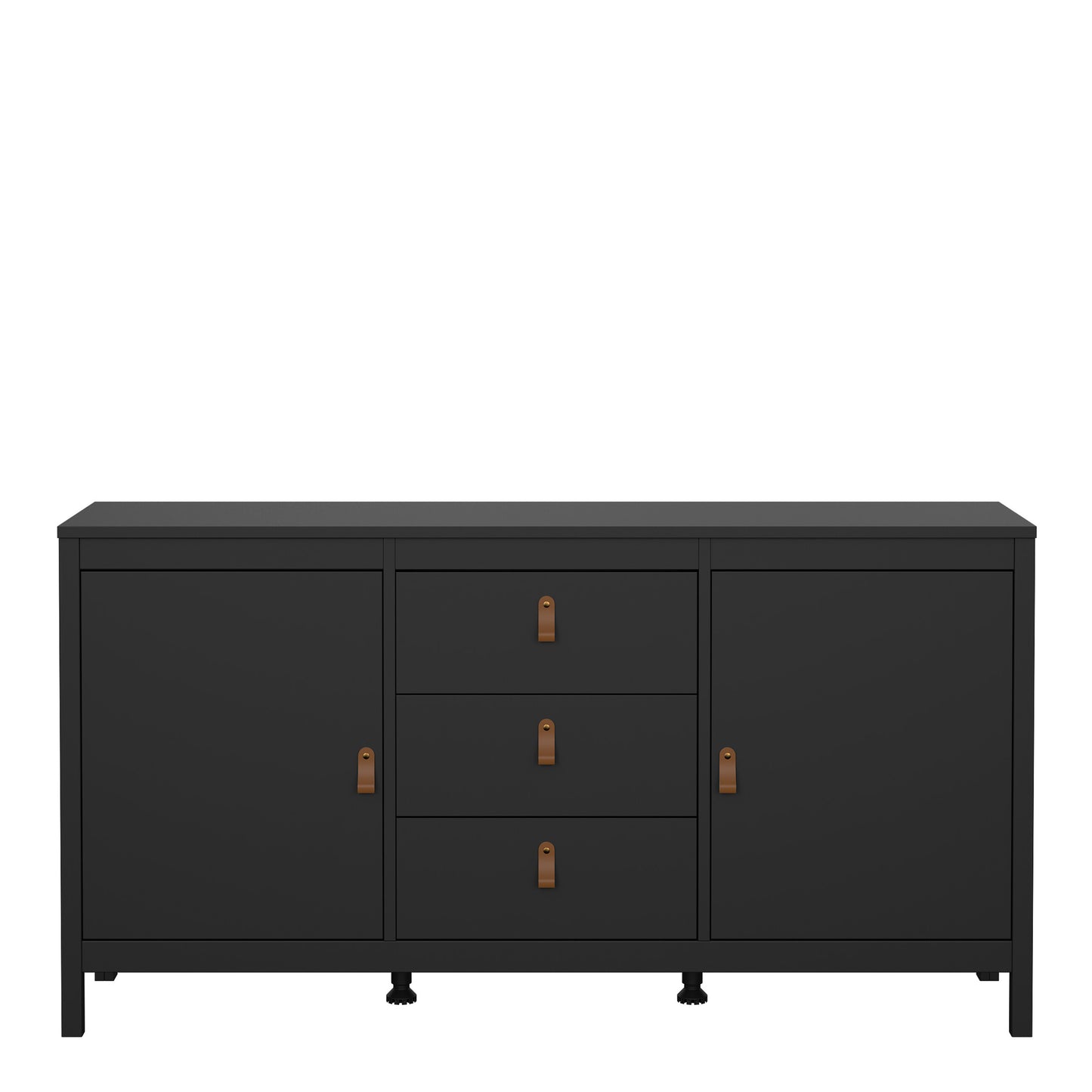 Barcelona Sideboard 2 doors + 3 drawers  in Matt Black