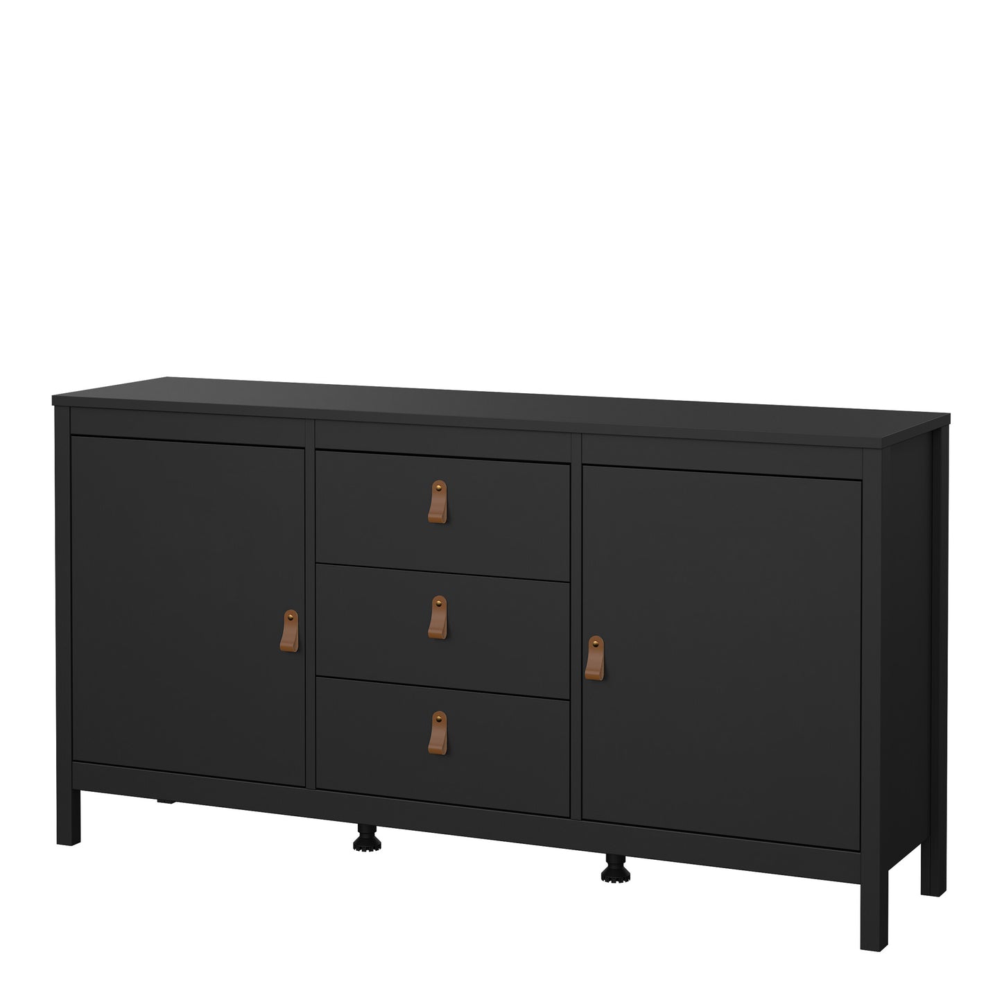 Barcelona Sideboard 2 doors + 3 drawers  in Matt Black