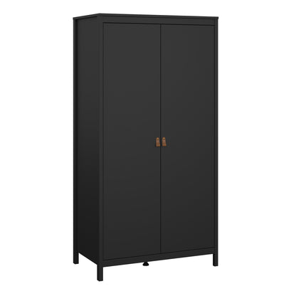 Barcelona Wardrobe with 2 doors in Matt Black