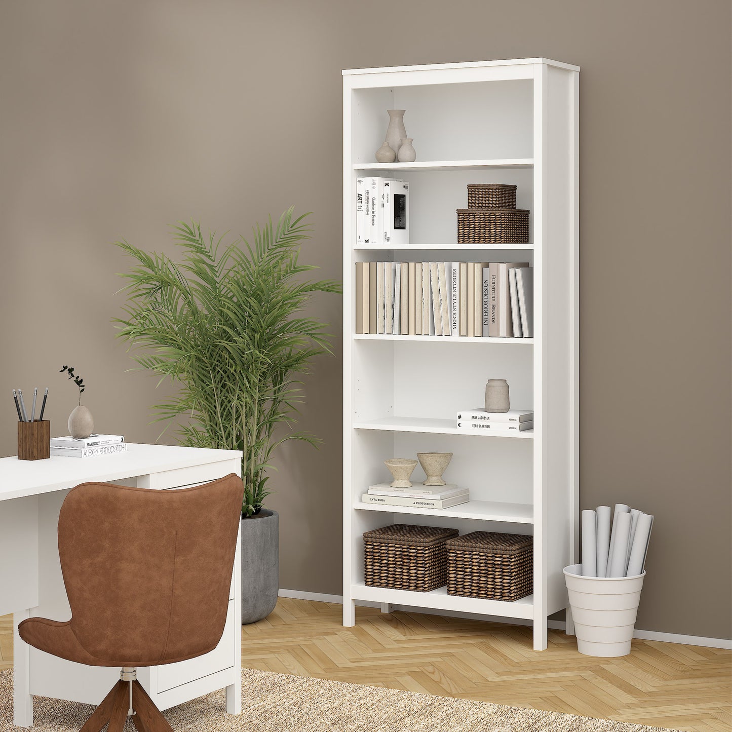 Barcelona Bookcase in White