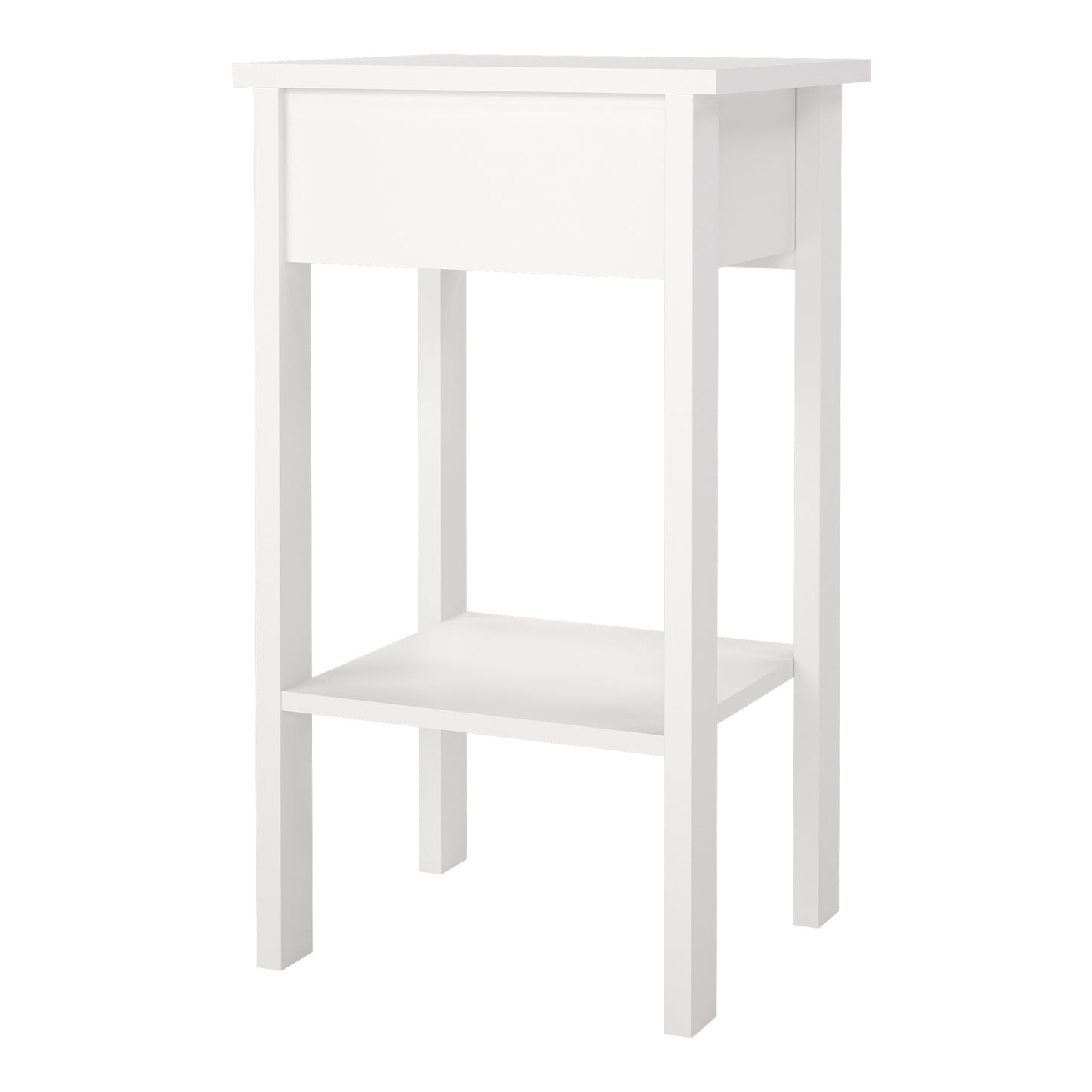 Barcelona Bedside Table with 1 Drawer in White