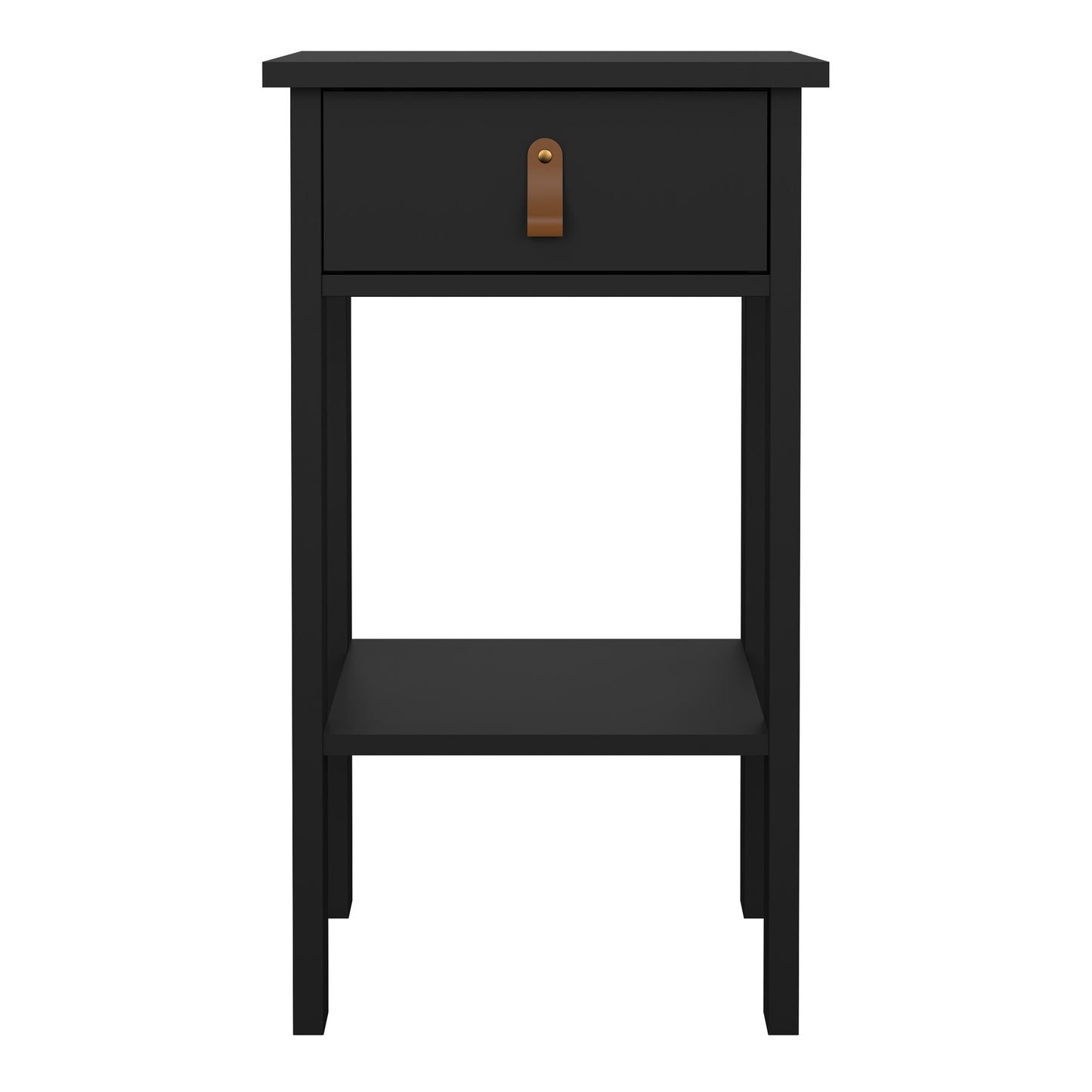 Barcelona Bedside Table with 1 Drawer in Matt Black