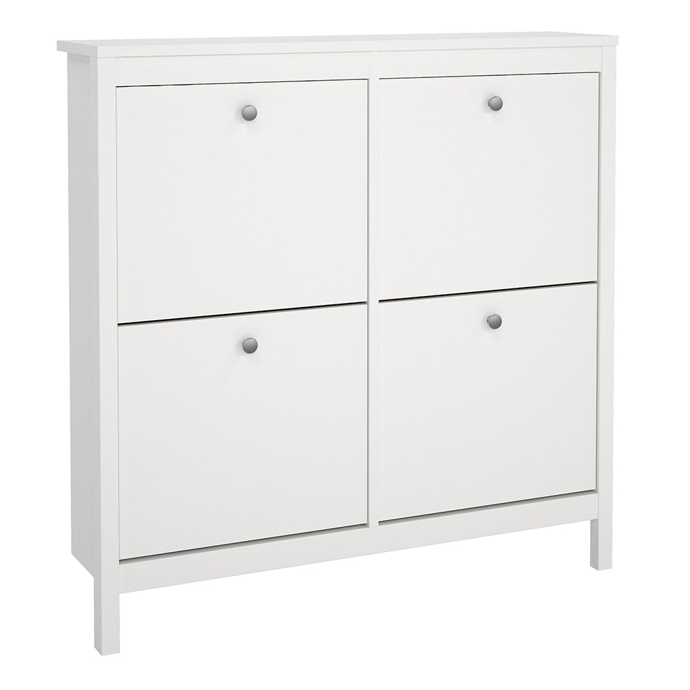 Madrid Shoe cabinet 4 Compartments in White