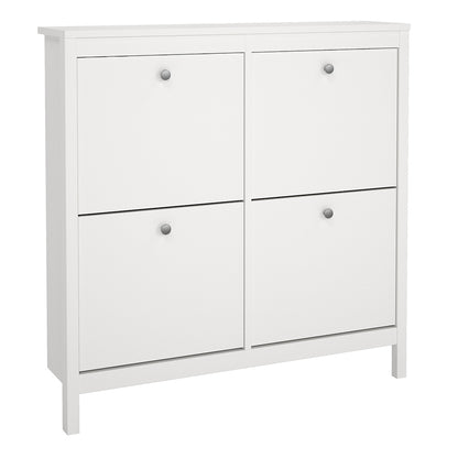 Madrid Shoe cabinet 4 Compartments in White