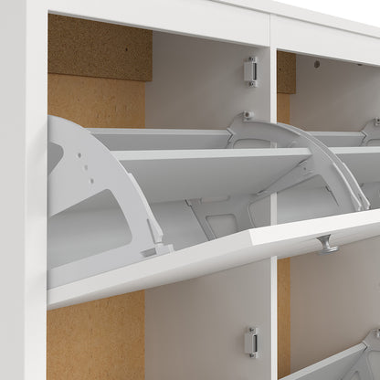 Madrid Shoe cabinet 4 Compartments in White