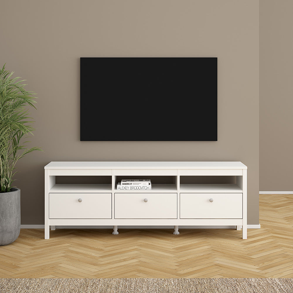 Madrid Tv-unit 3 drawers in White