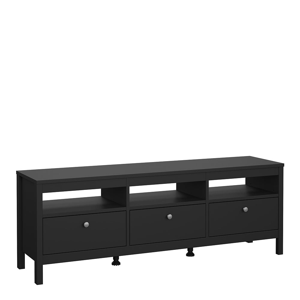 Madrid Tv-unit 3 drawers in Matt Black