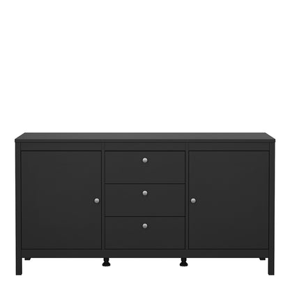 Madrid Sideboard 2 doors + 3 drawers in Matt Black