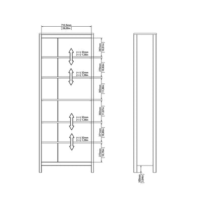 Madrid Bookcase in White