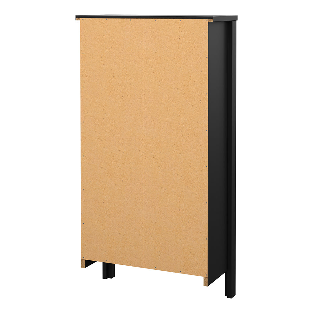 Madrid Shoe Cabinet 2 flap doors Matt Black