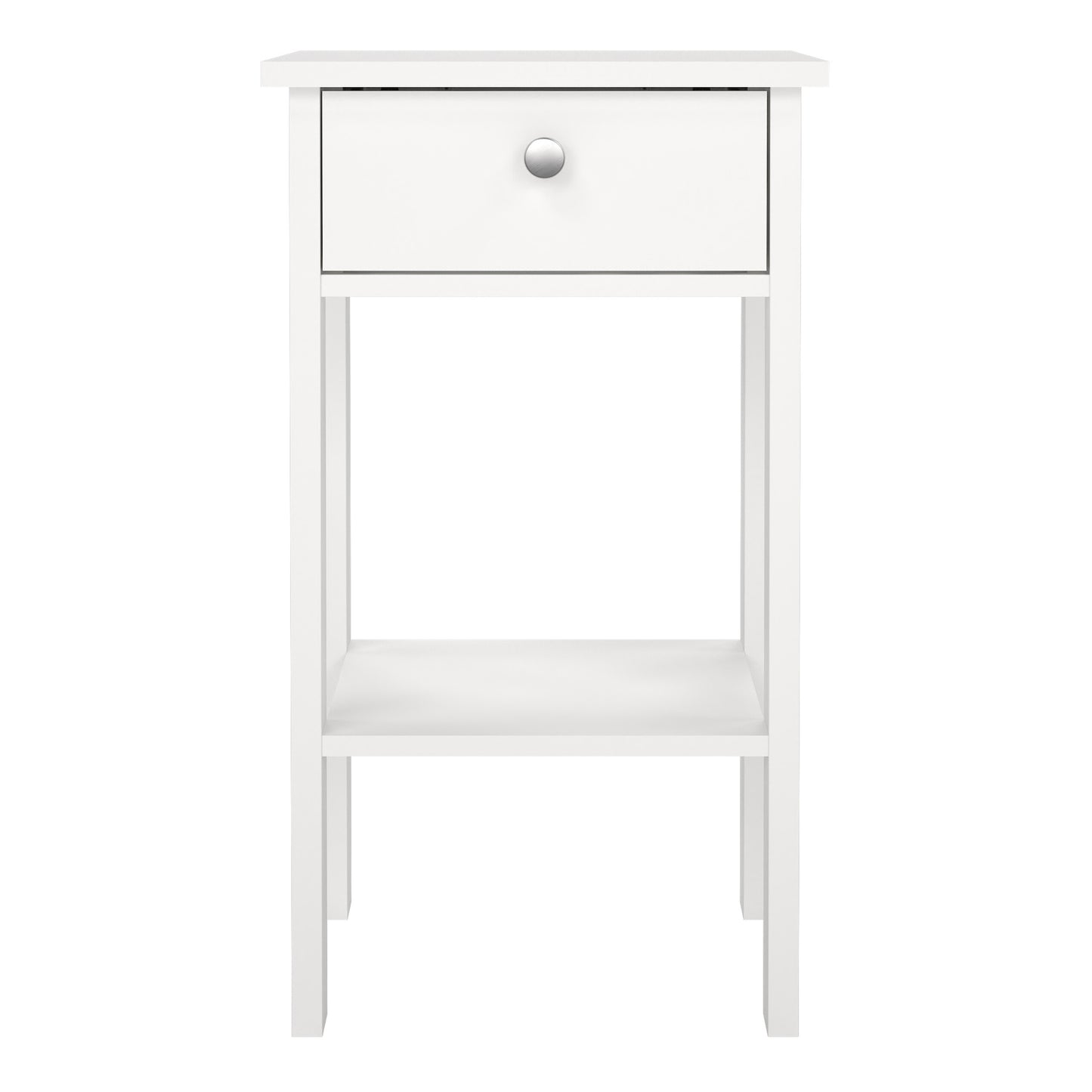 Madrid Bedside Table with 1 Drawer in White