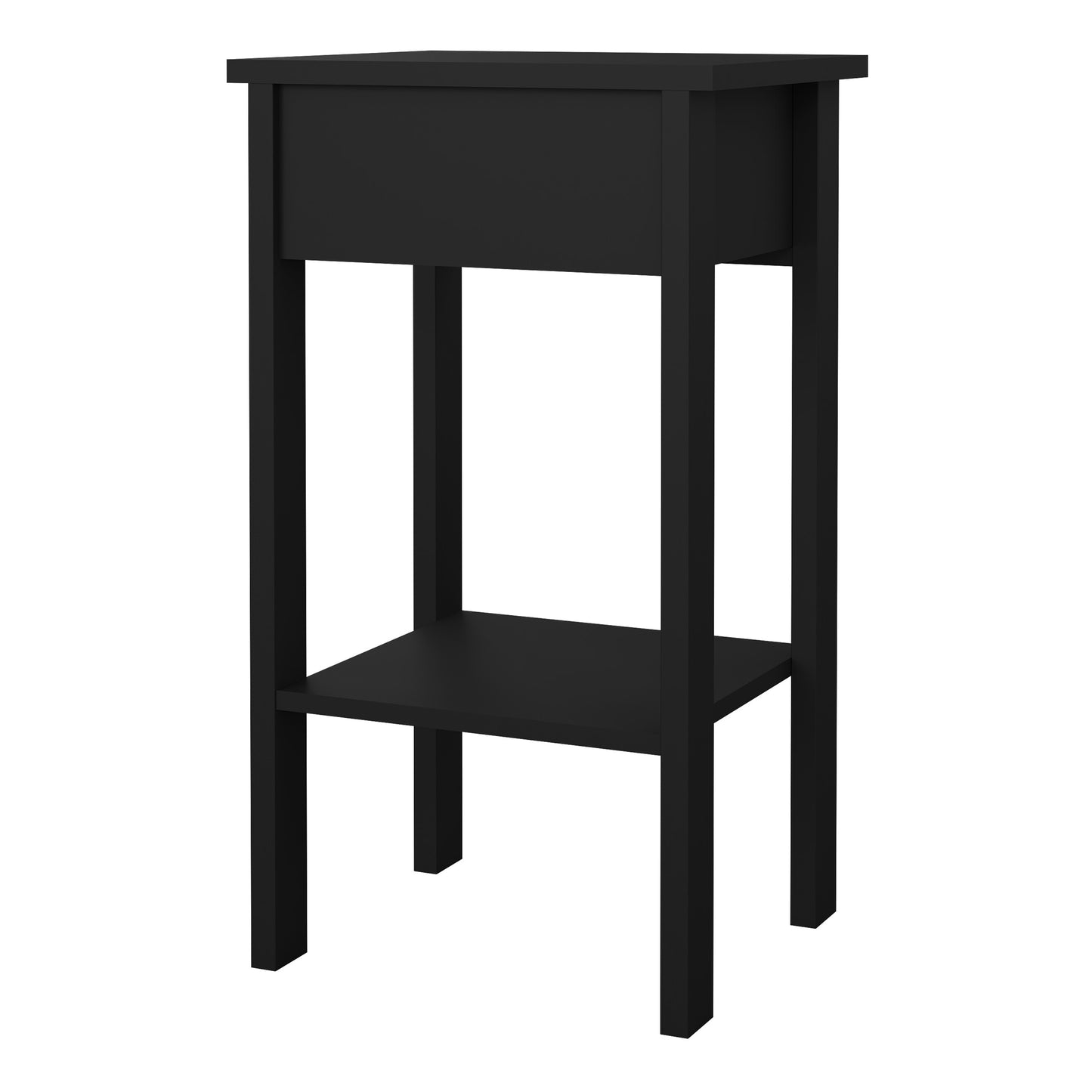 Madrid Bedside Table with 1 Drawer in Matt Black