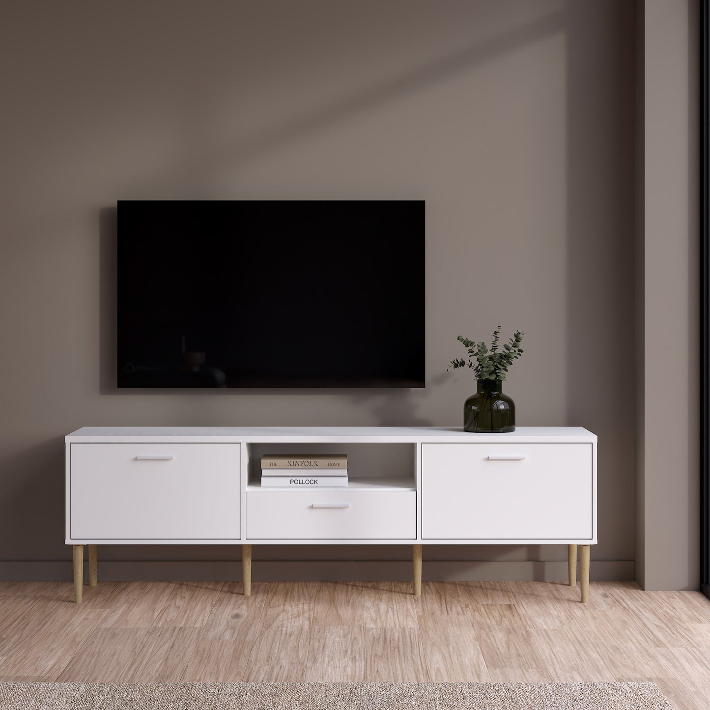 Media TV-Unit with 2 Doors + 1 Drawer