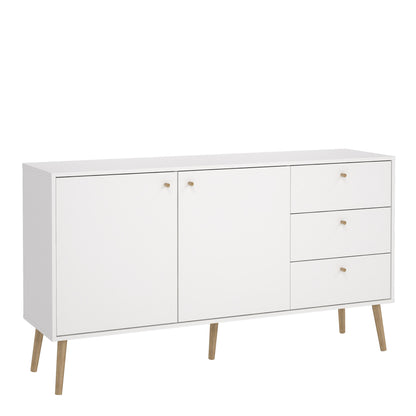 Cumbria Sideboard 2 Doors + 3 Drawers White