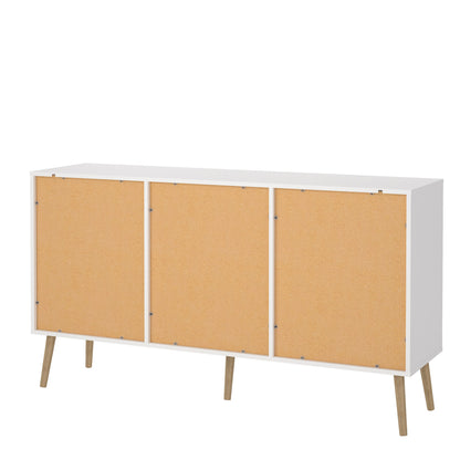 Cumbria Sideboard 2 Doors + 3 Drawers White