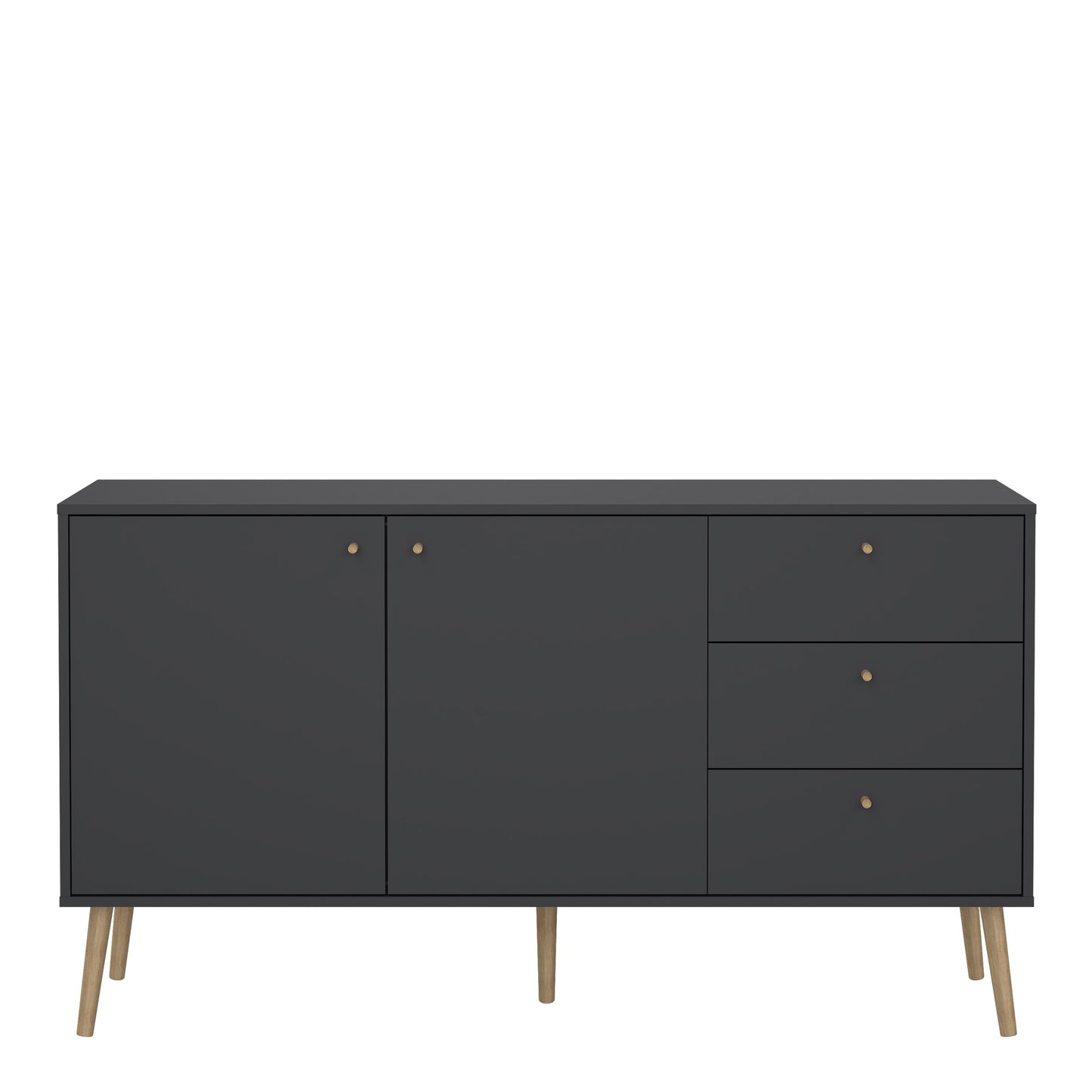 Cumbria Sideboard 2 Doors + 3 Drawers Dark Grey