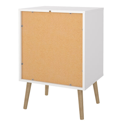 Cumbria Nightstand 1 Door + 1 Drawer White