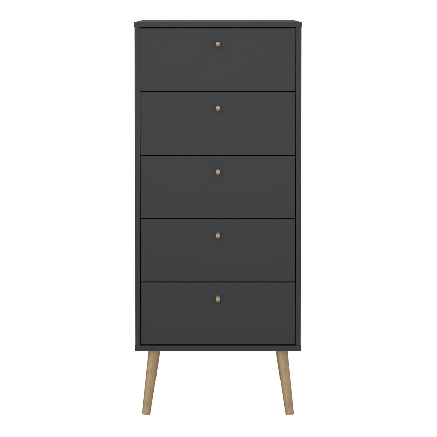 Cumbria Chest 5 Drawers Dark Grey