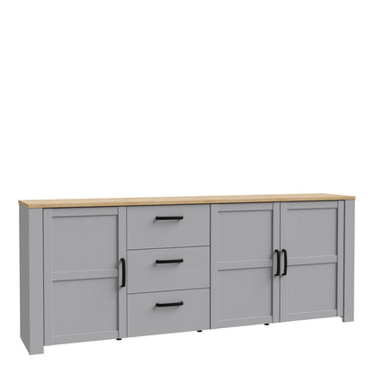 Bohol Large Sideboard in Riviera Oak/Grey Oak