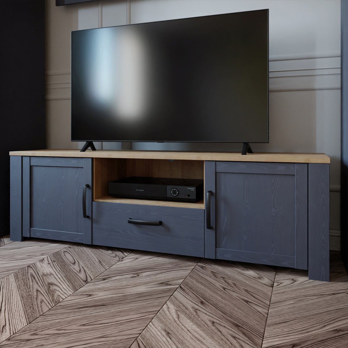 Bohol TV Unit  in Riviera Oak/Navy