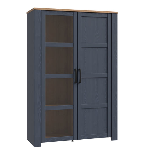 Bohol Display Cabinet in Riviera Oak/Navy