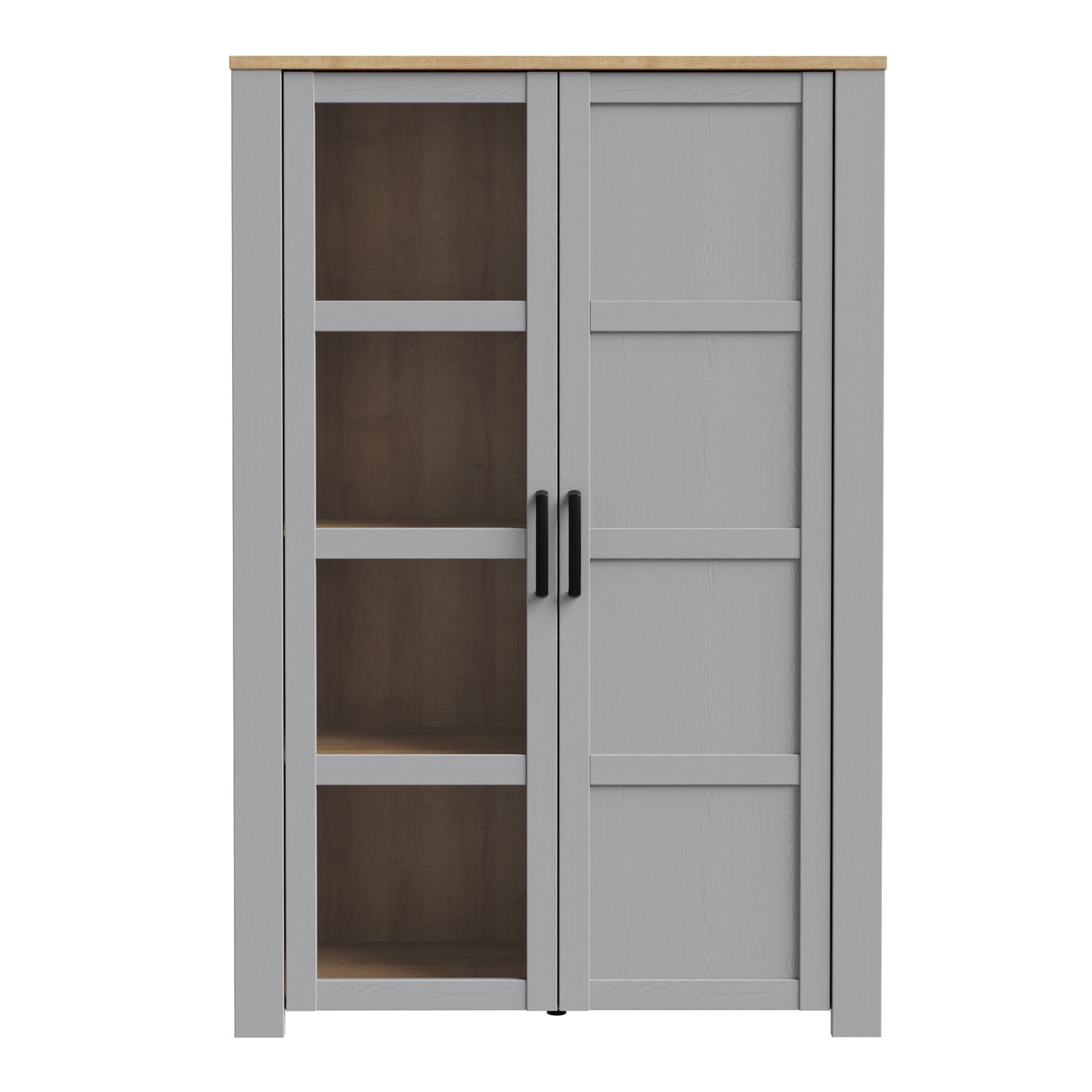 Bohol Display Cabinet in Riviera Oak/Grey Oak