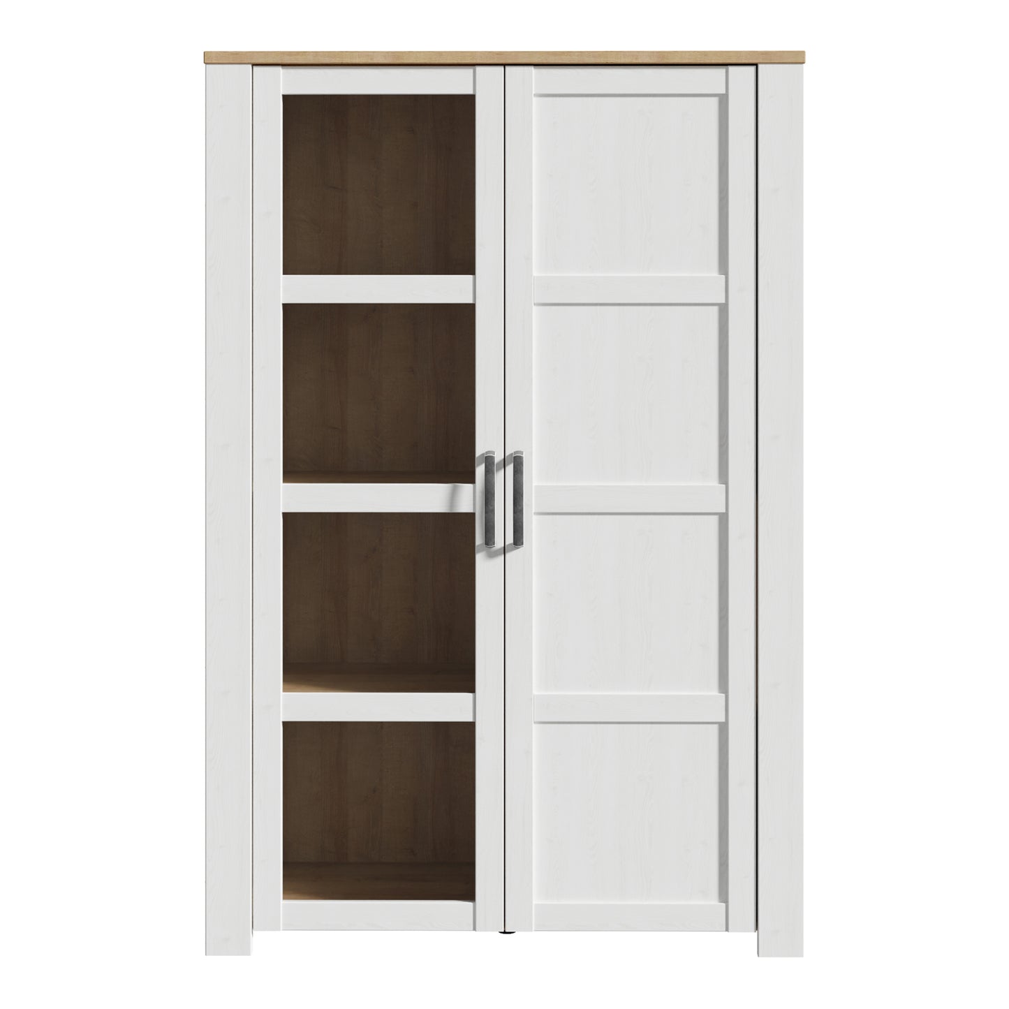 Bohol Display Cabinet in Riviera Oak/White