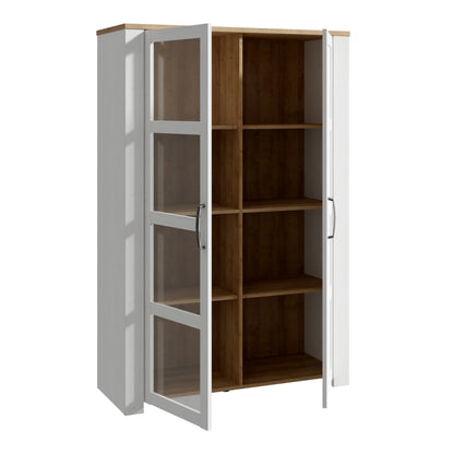 Bohol Display Cabinet in Riviera Oak/White