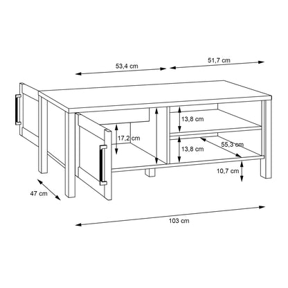 Malte Brun Coffee Table in Waterford Oak