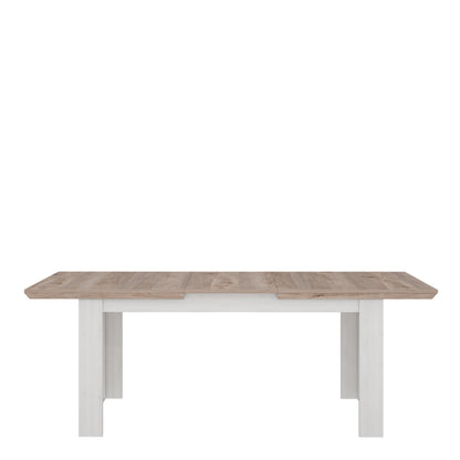 Illoppa Dining Table Extended in Oak Nelson/Snowy Oak