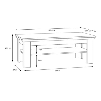 Illoppa Coffee Table in Oak Nelson/Snowy Oak