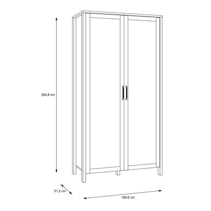 Malte Brun Hallway Wardrobe in Waterford Oak