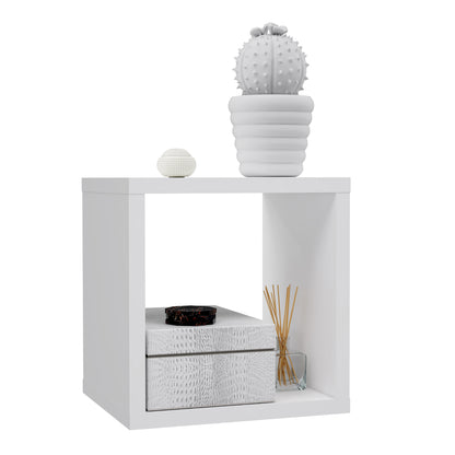 Mauro Singular Storage Unit in Matt White