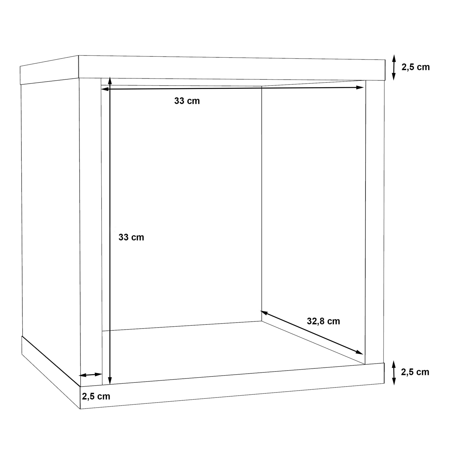 Mauro 1 Shelf Storage Unit in Matt White